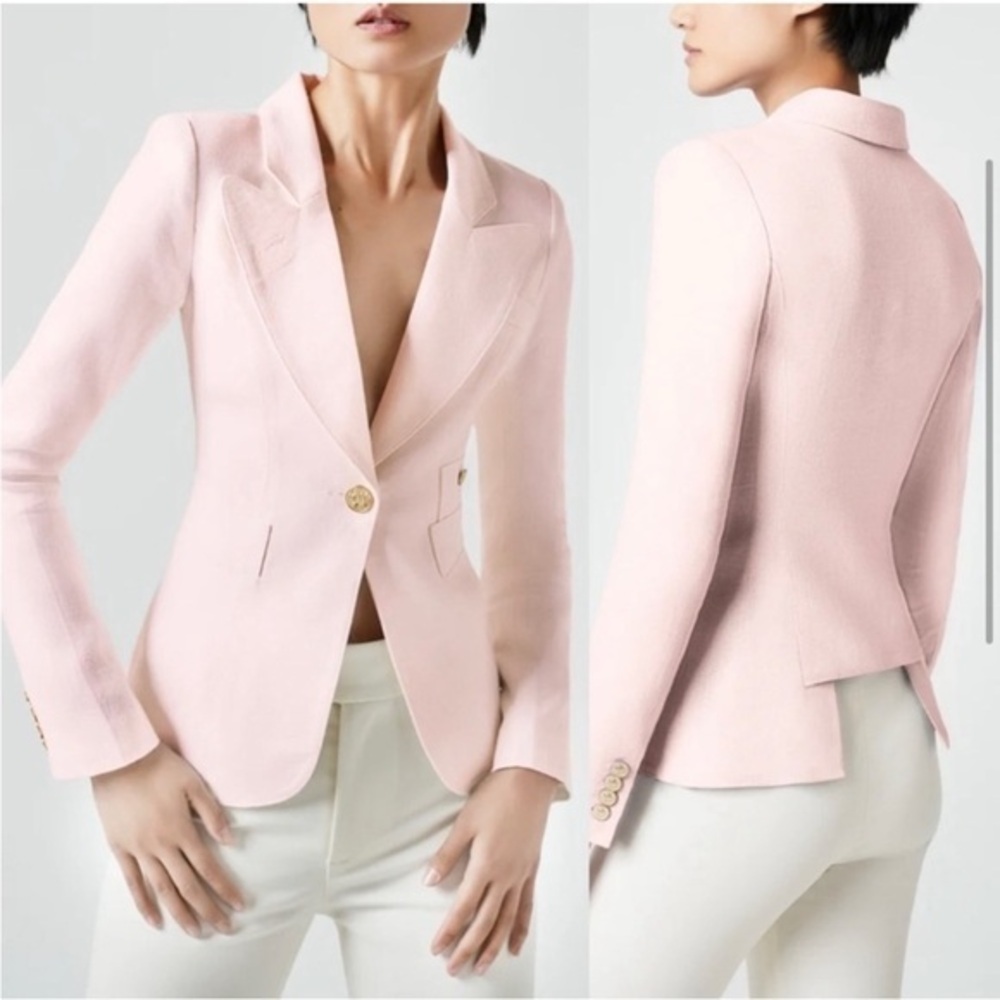 Smythe Blazer Classic Duchess Linen in Ballet Pink